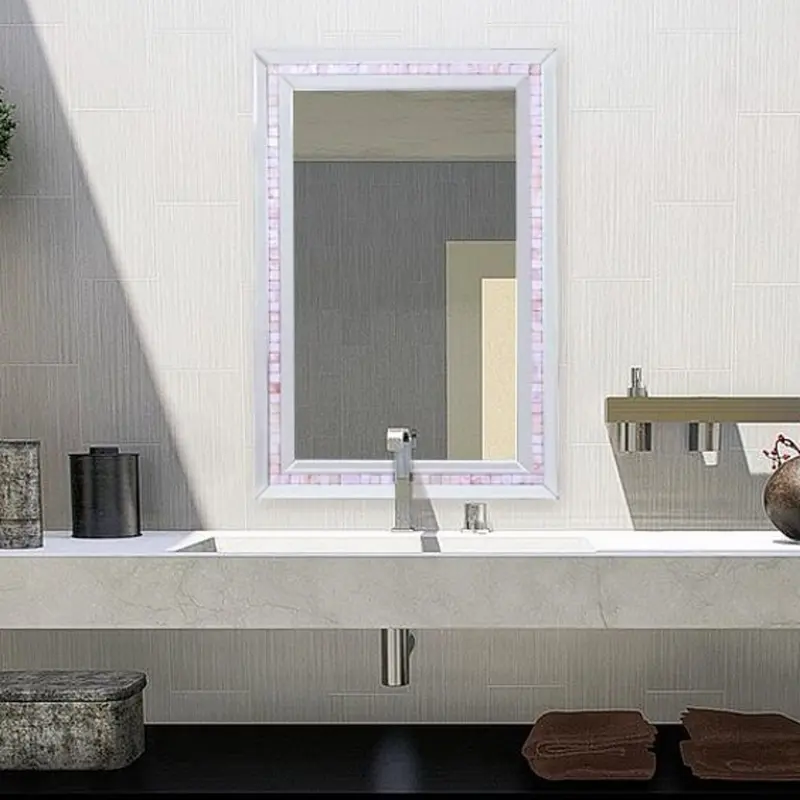 Silver Tiled Border Wall Mirror By Homeroots