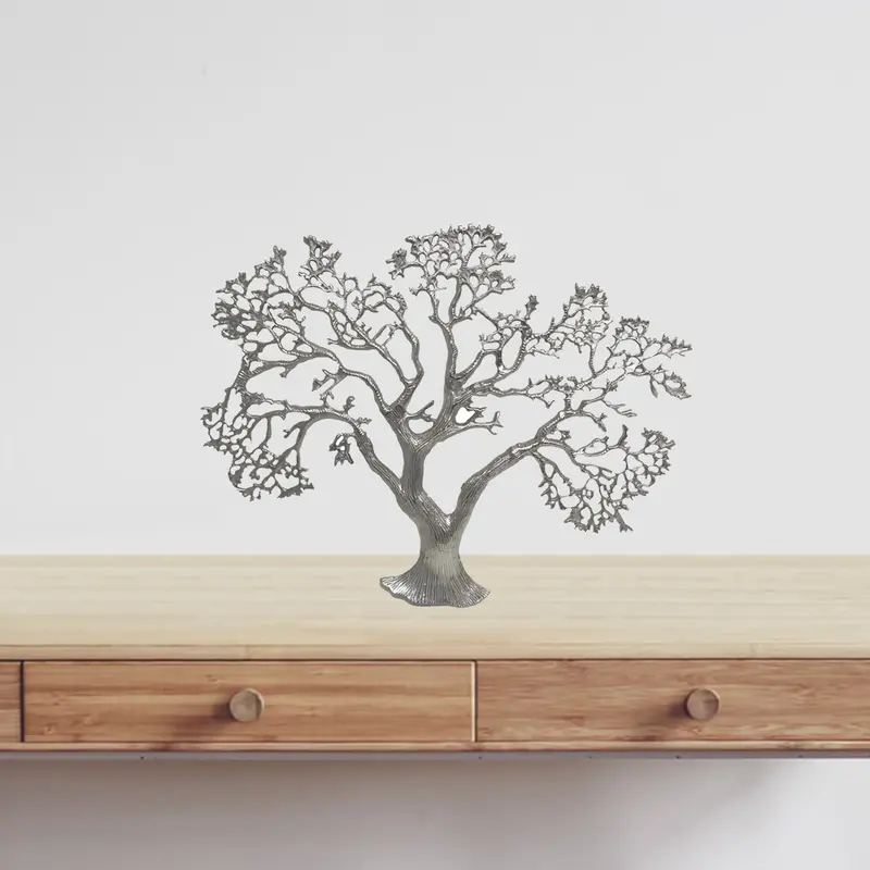Silver Tree Wall Sculpture By Homeroots