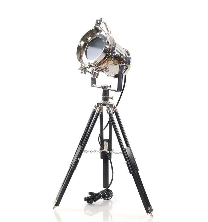 Silver Tripod With Metal Novelty Shade By Homeroots