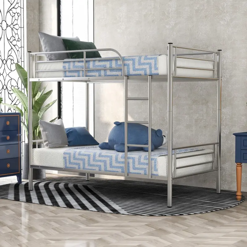 Silver Twin Over Twin Separable Bunk Bed By Homeroots