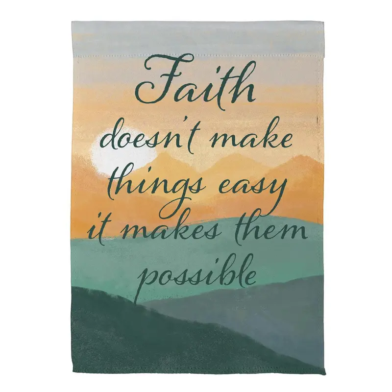 Simple Blessings Keep The Faith Suede Flag House