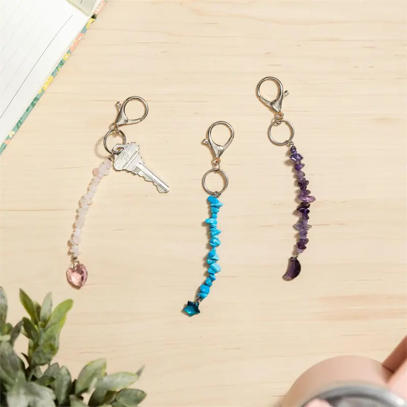Simple Blessings Keychain, Crystal Keychain, Asst of 3, Display