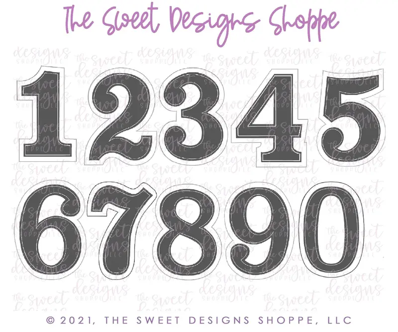Simple Numbers Set - Set of 9 - Cookie Cutters