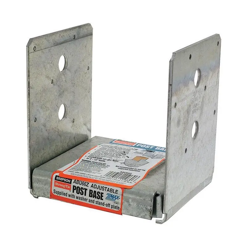 Simpson Strong-Tie ZMax 3.13 in. H X 5.5 in. W 12 Ga. Galvanized Steel Post Base - Deal of The Week