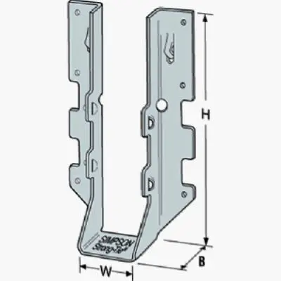 Simpson Strong-Tie ZMax 8 in. H x 5.13 in. W 18 Ga. Galvanized Steel Joist Hanger (Pack of 25) - Deal of The Week