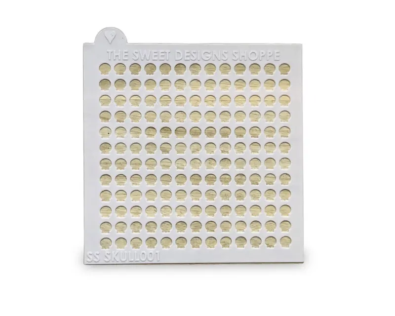 Skull - 7.5mm x 7.5mm Skull Size - 0.5mm Thickness - Sprinkle Stencil