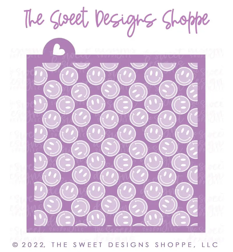 Smiley Face Pattern (Set of 2) - Stencils