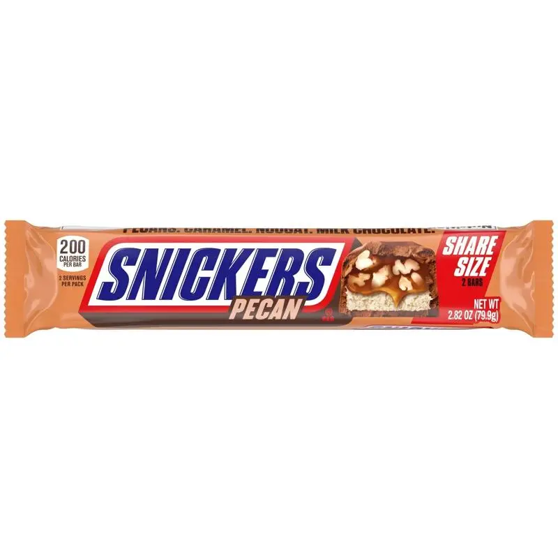 Snickers Share Size Pecan Candy Bar 2.82 oz (Pack of 24)