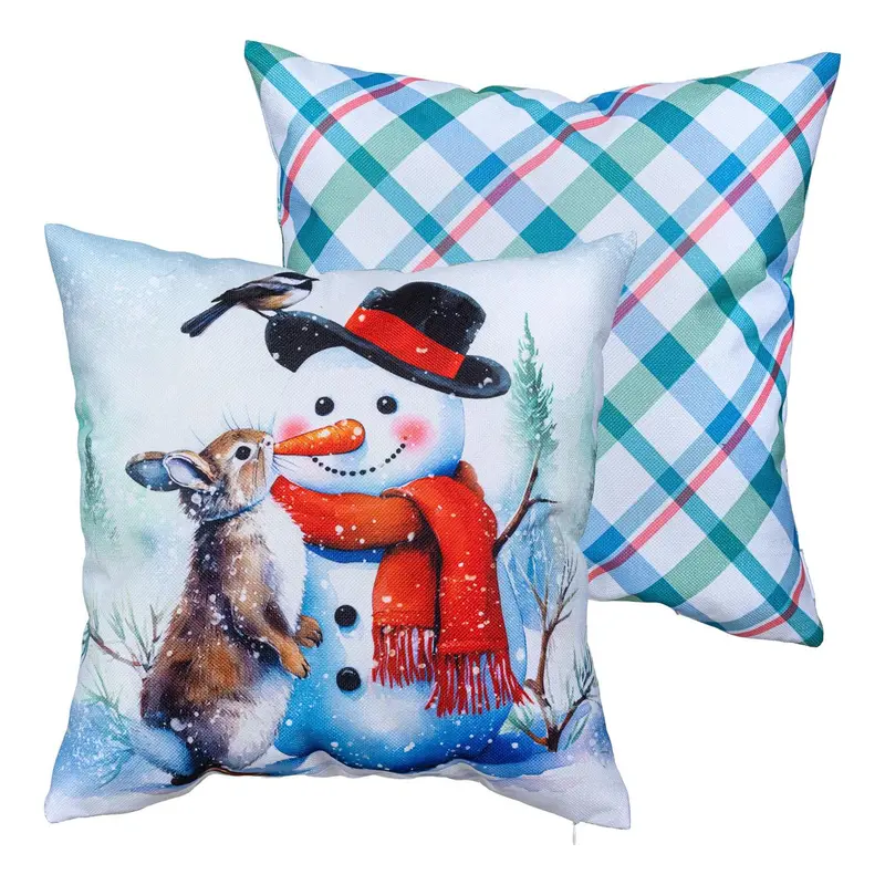 Snowman & Friends Pillow Cover