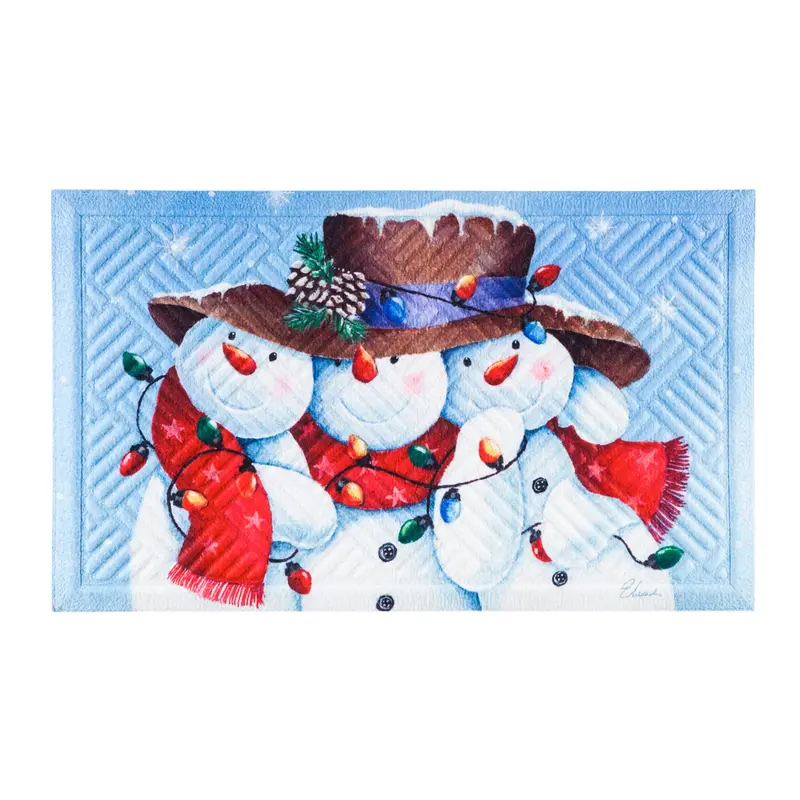 Snowman Friends Trio Embossed Floor Mat,41em2503