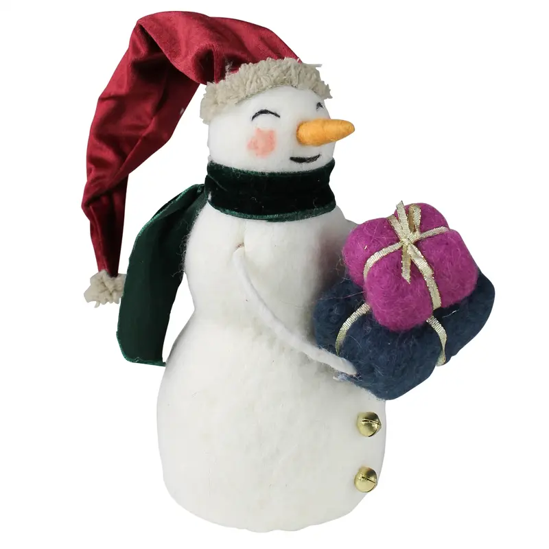Snowman with Gifts, Felt Set Of 2 By HomArt