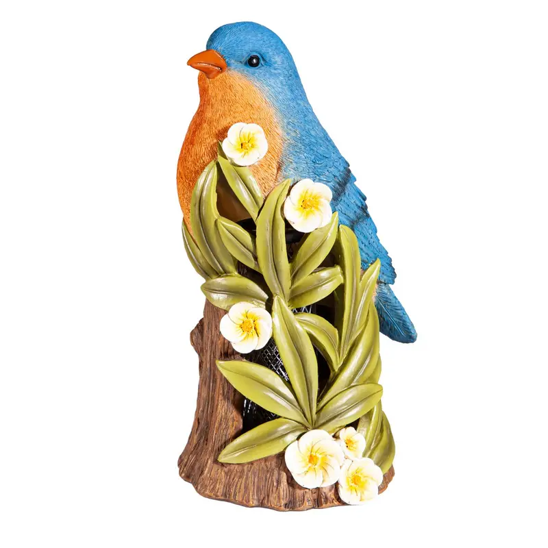 Solar Bug Zapper Garden Statuary, Blue Bird