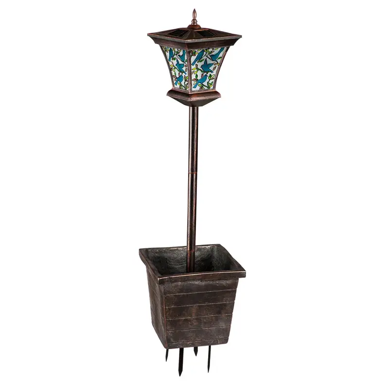 Solar Lantern Planter, Birds