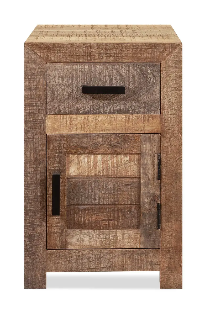 Solid Wood Butcher Block Accent Cabinet or Nightstand By Homeroots