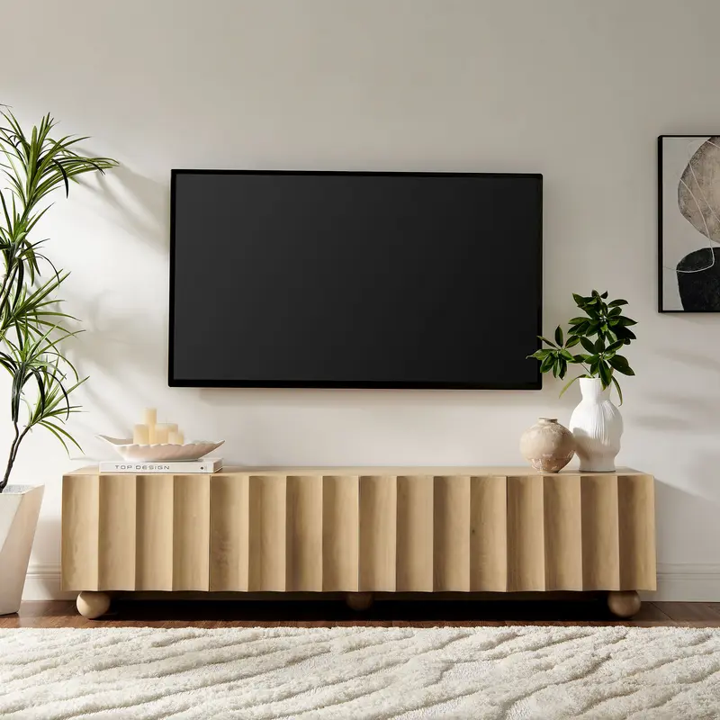 Sorren Scalloped 71" Wood TV Stand by Modway