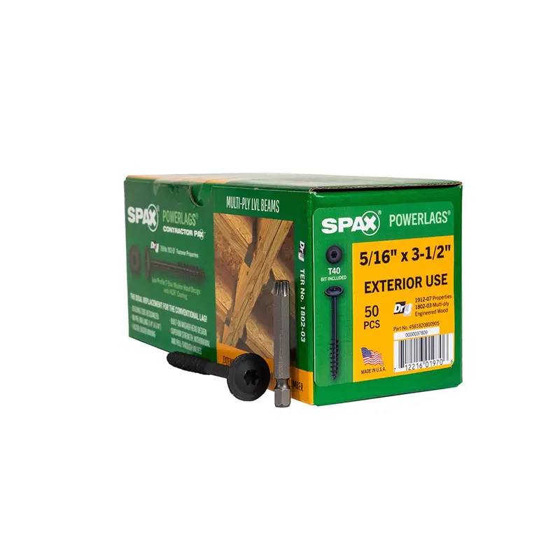 SPAX PowerLags 5/16 in. in. X 3-1/2 in. L T-40 Washer Head Serrated Structural Screws - Deal of The Week