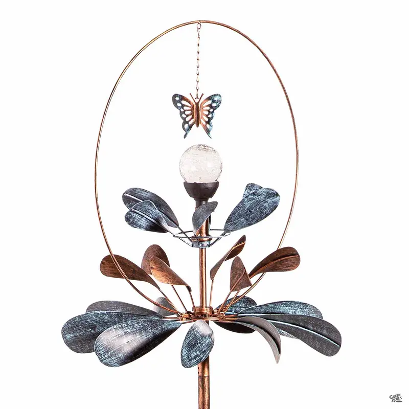 Sphere Flower Solar Wind Spinner