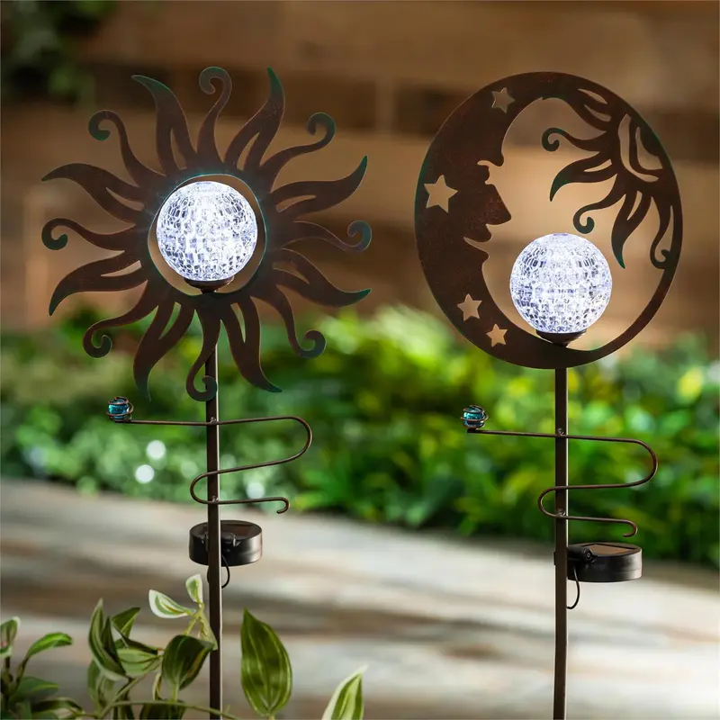 Spinning Celestial Solar Garden Stake, 36"H