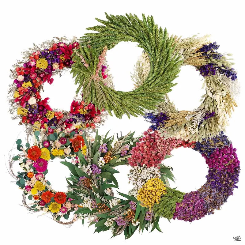 Spring Dried Floral Wreaths