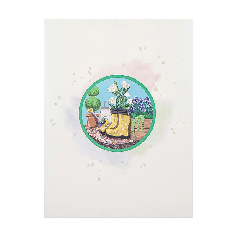 Spring Gardener Paper Pop Up Card