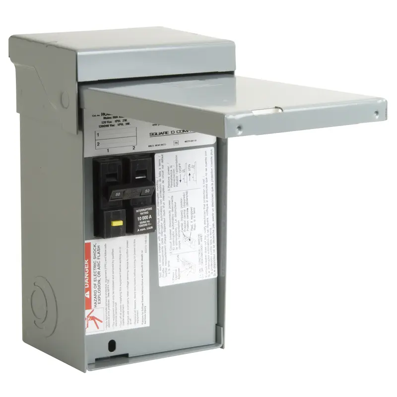 Square D 50 amps 120/240 V 2 space 4 circuits Bolt-On Mount Main Lug Load Center - Deal of The Week
