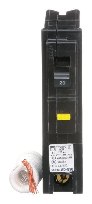 Square D HomeLine 20 amps Surge Single Pole Circuit Breaker - Deal of The Week