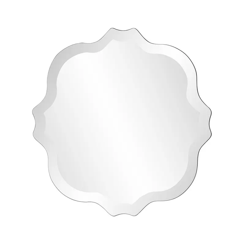 Square Frameless Mirror with Scallop Edges By Homeroots