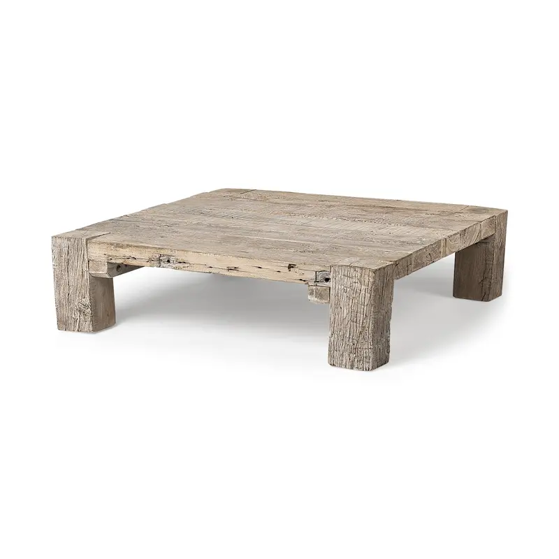 Square Reclaimed Solid Wood Coffee Table By Homeroots