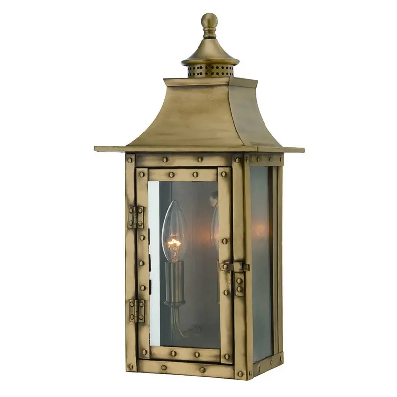 St. Charles 2-Light Aged Brass Wall Light By Homeroots