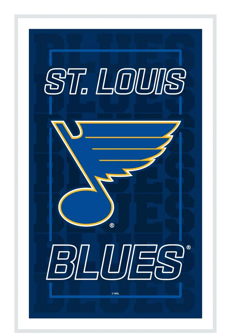 St Louis Blues Hockey Rectangle Neolite LED Decor