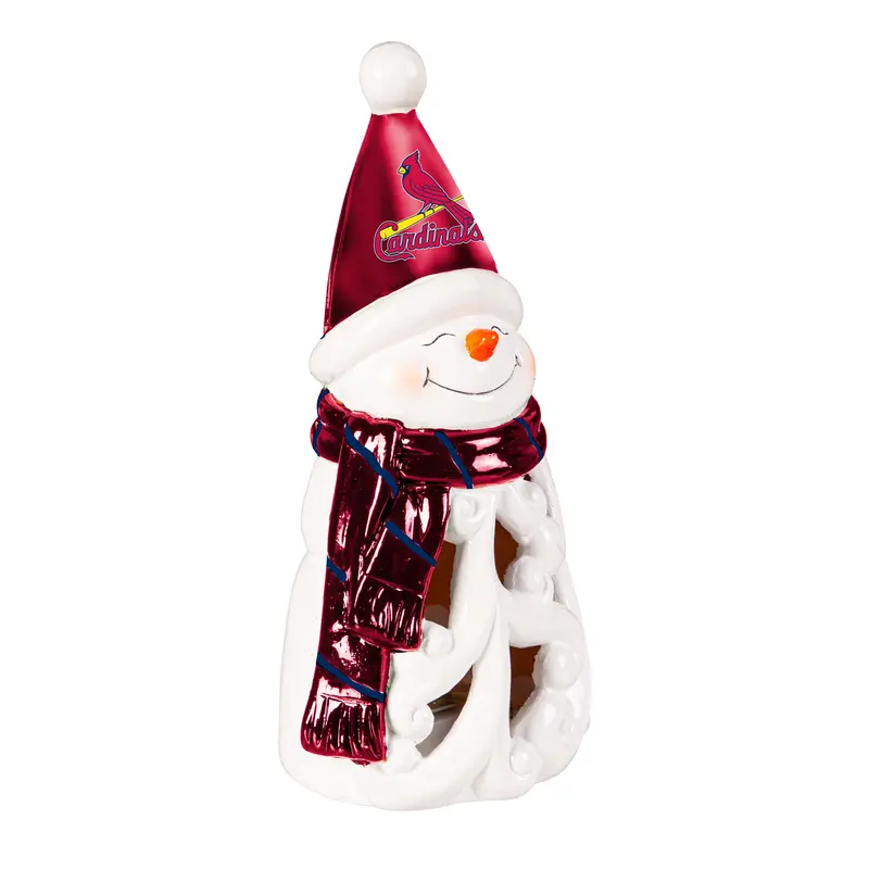 St Louis Cardinals Snowman LED Statuary, 8"