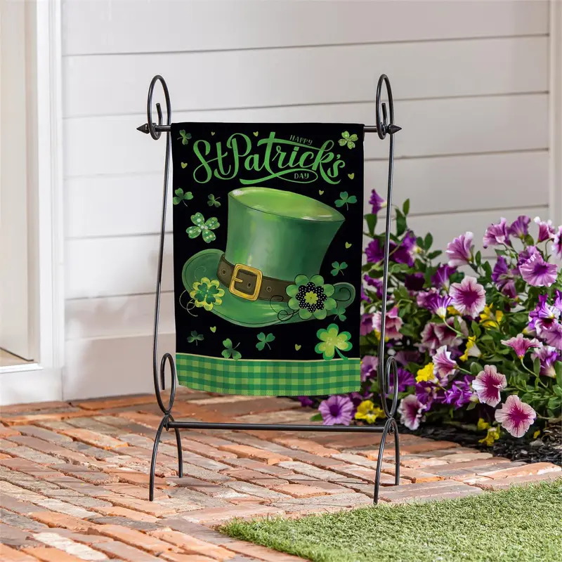 St. Patrick's Day Hat Suede Garden Flag