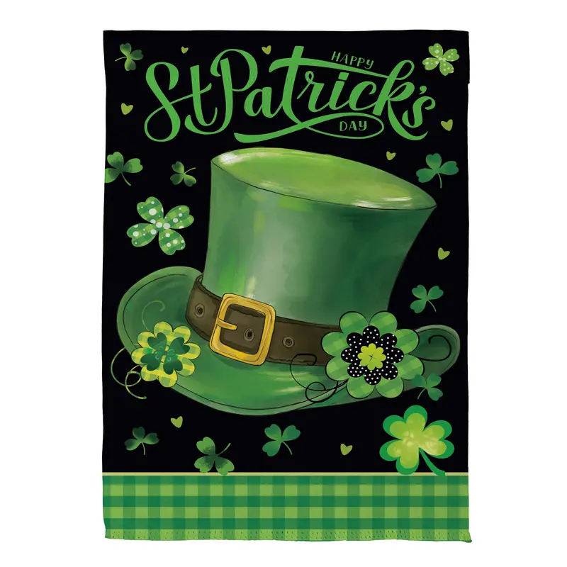 St. Patrick's Day Hat Suede House Flag