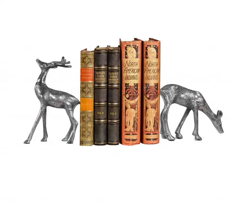 Stag and Doe Bookends or Sculptures By Homeroots