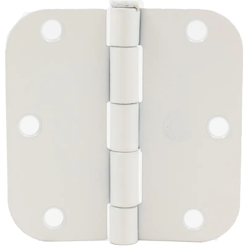 Standard Hinge, 3-1/2 Inches, 5/8" Radius Corner, Bulk Pack (100 Each), Gloss White by Stone Harbor Hardware