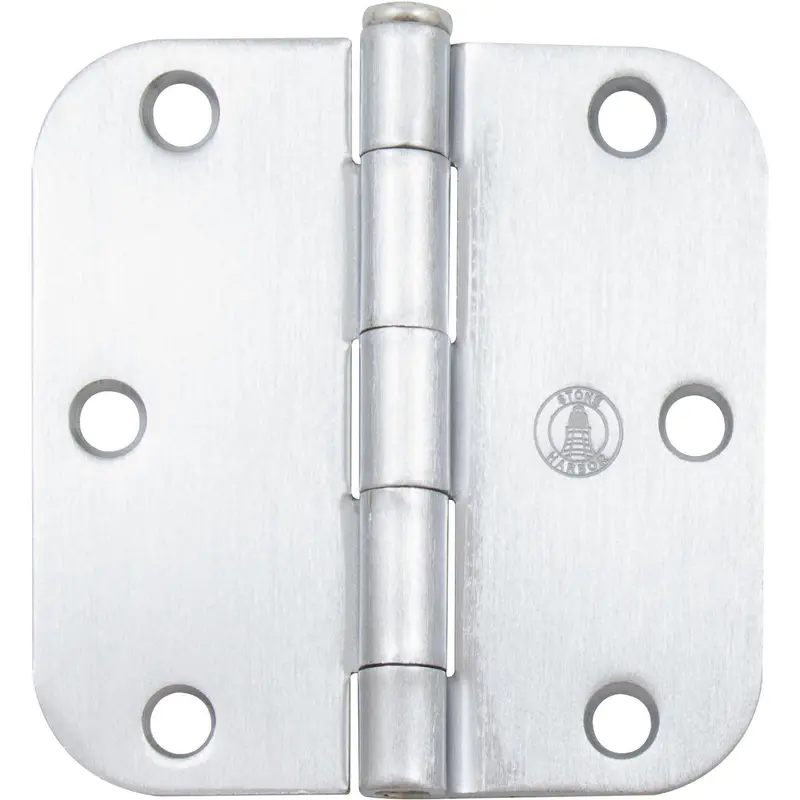 Standard Hinge, 3-1/2 Inches, 5/8" Radius Corner, Bulk Pack (100 Each), Satin Chrome by Stone Harbor Hardware