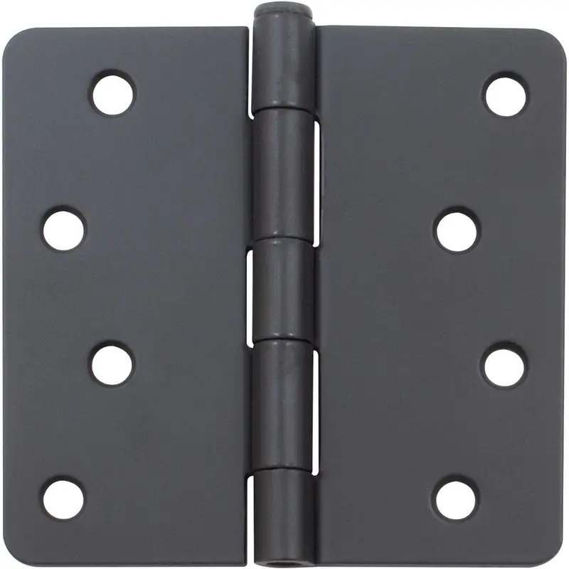 Standard Hinge, 4 Inches, 1/4" Radius Corner, Bulk Pack (100 Each), Matte Black by Stone Harbor Hardware