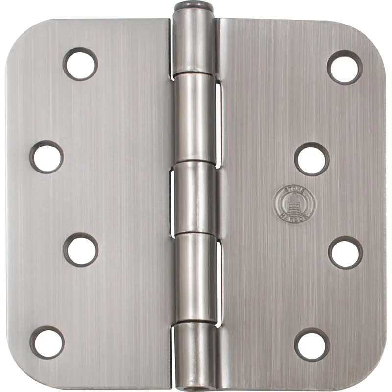 Standard Hinge, 4 Inches, 5/8" Radius Corner, Bulk Pack (100 Each), Antique Nickel by Stone Harbor Hardware