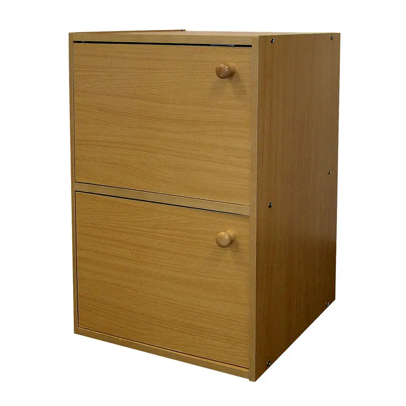 Standard Natural Double Door Verticle Book Shelf By Homeroots