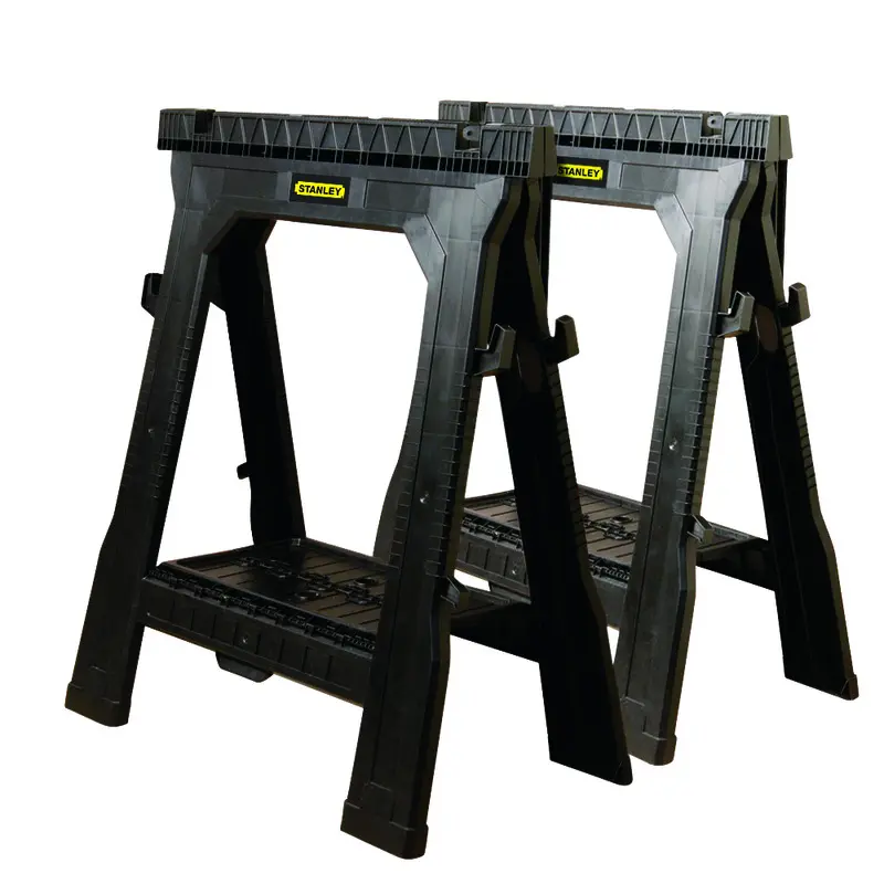 Stanley 33 in. H X 27 in. W X 4 in. D Folding Sawhorse 1000 lb. cap. 2 pc - Open Box