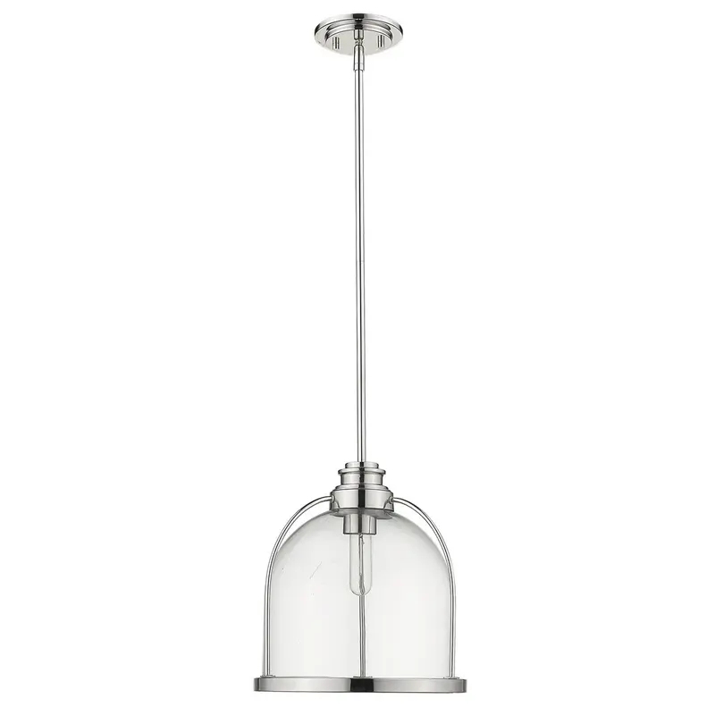 Stanton 1-Light Polished Nickel Pendant By Homeroots