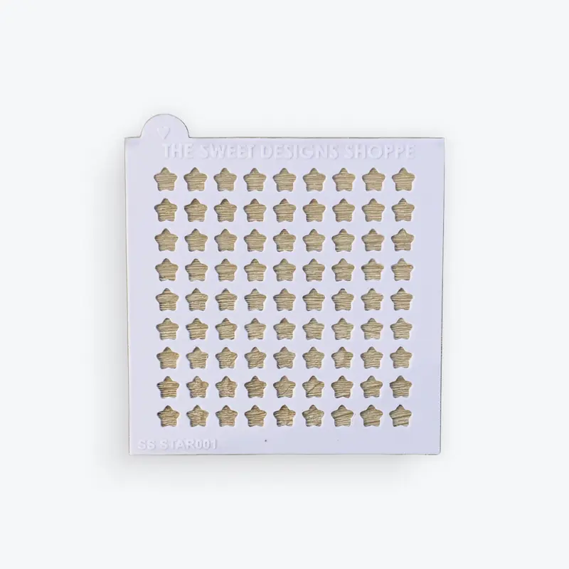 Star Sprinkle Stencil  - 10.5mm Star Size - 1mm Thickness