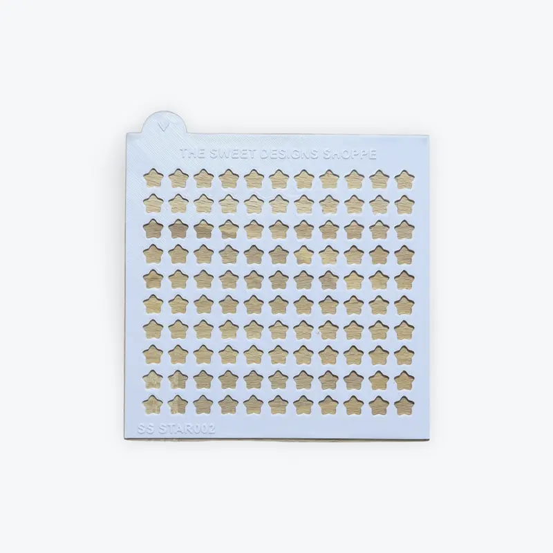 Star Sprinkle Stencil  - 9.5mm Star Size - 1mm Thickness