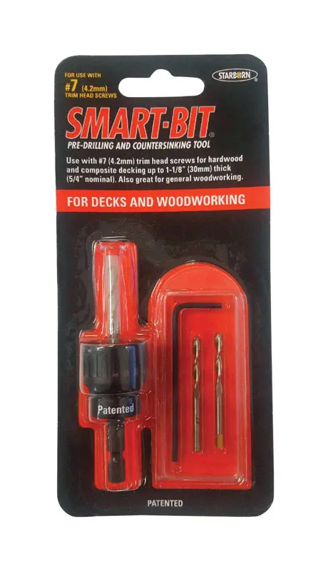 Starborn Smart-Bit #7 Stainless Steel Pre-Drilling and Countersinking Tool 4 pc - Deal of The Week