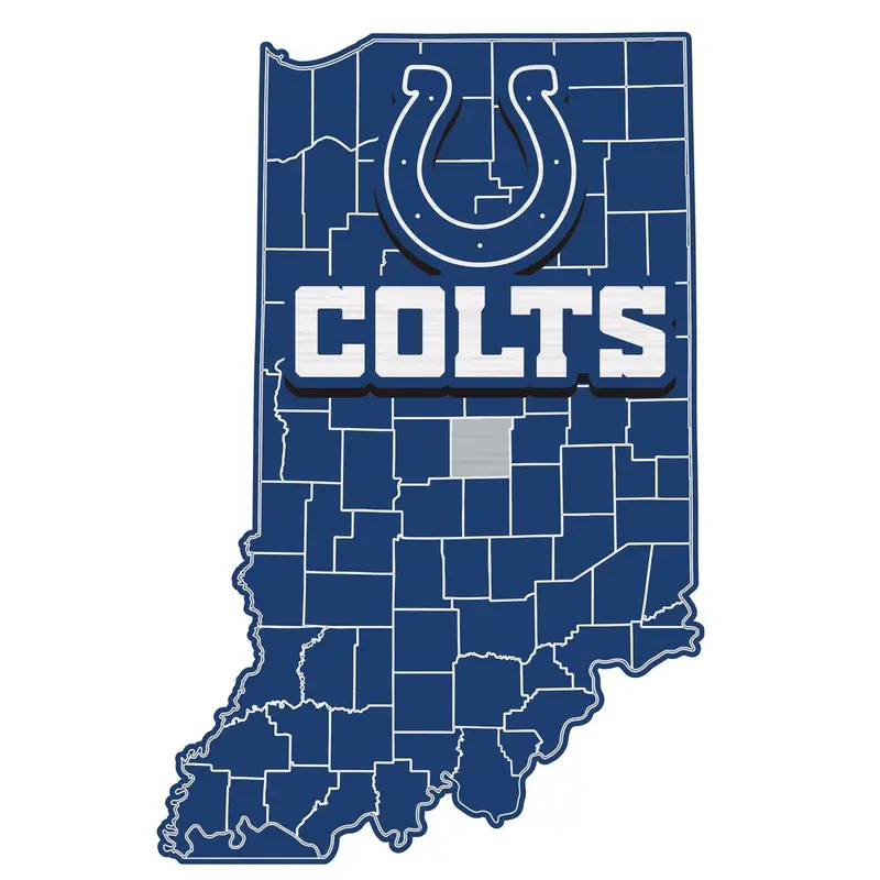 State Shape Wall Décor, Indianapolis Colts