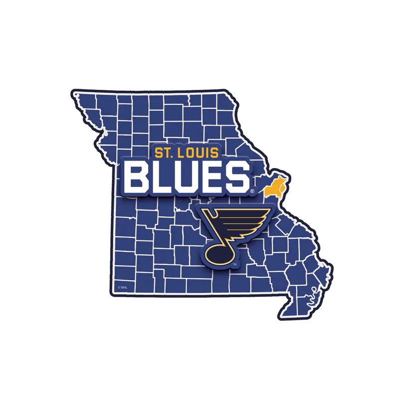 State Shape Wall Decor,, St Louis Blues,6ws4374