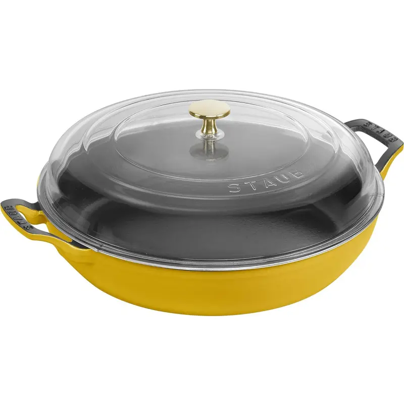 Staub 3.5-Qt Braiser With Glass Lid - Citron