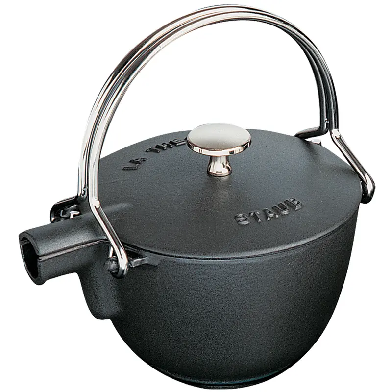 Staub Cast Iron 1-Quart Round Tea Kettle - Matte Black