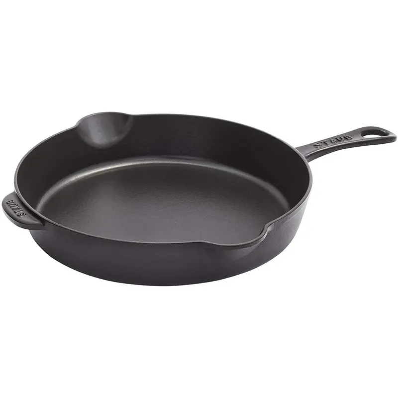 Staub Cast Iron 11-inch Traditional Skillet - Matte Black, Made in France