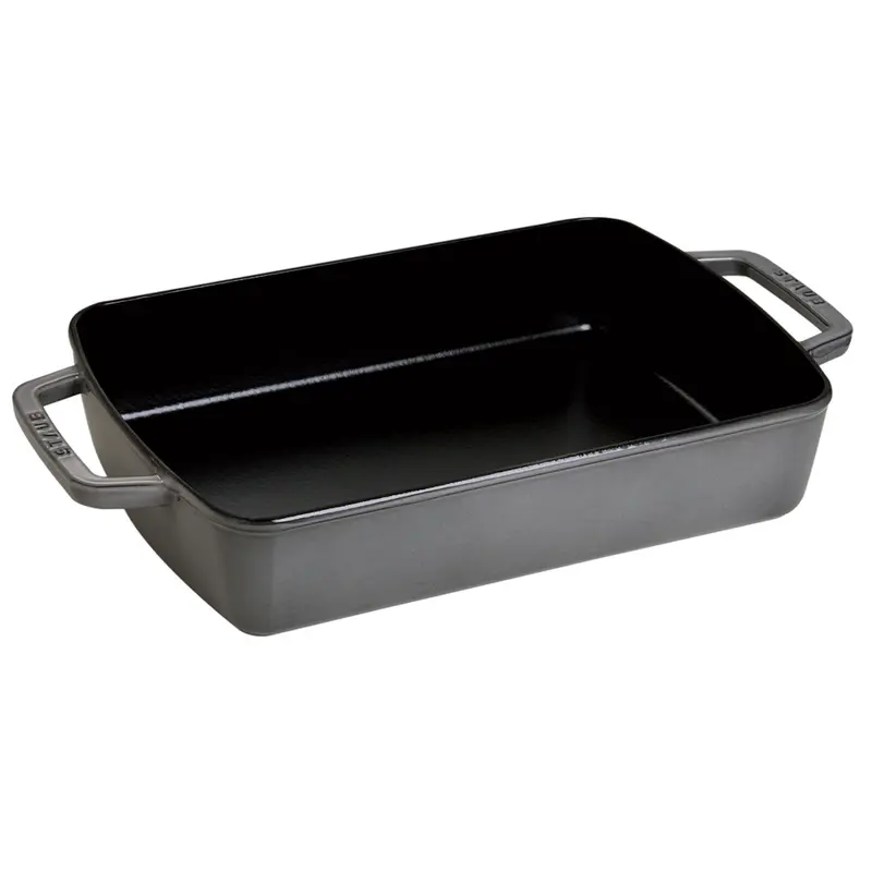 Staub Cast Iron 12'' X 8'' Roasting Pan - Graphite Grey